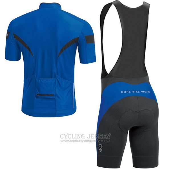 2017 Cycling Jersey Gore Bike Wear Power Blue Short Sleeve and Bib Short